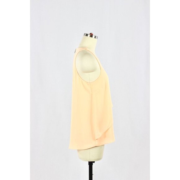 ELIZABETH AND JAMES Cheridah Neon Orange Chiffon Layered Tank Blouse, Size XS - Picture 2 of 9